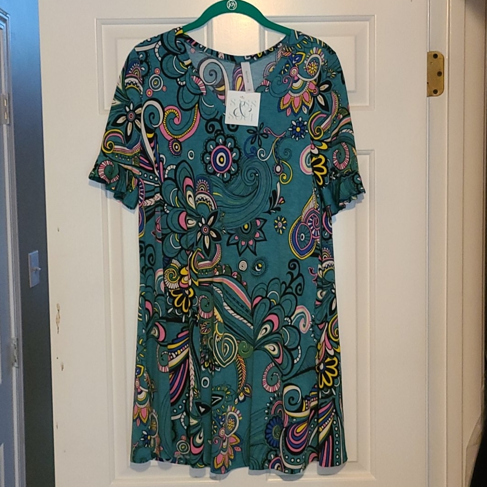Cute modern paisley print dress